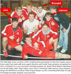Hall's Senior Wrestling team members celebrate championship!